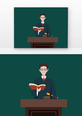 律師咨詢日卡通元素