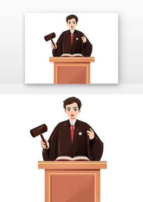 全國律師咨詢日手繪卡通元素