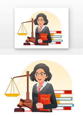 律師咨詢日卡通元素