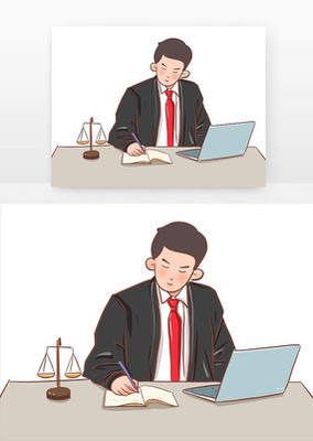 全國律師咨詢日手繪卡通元素